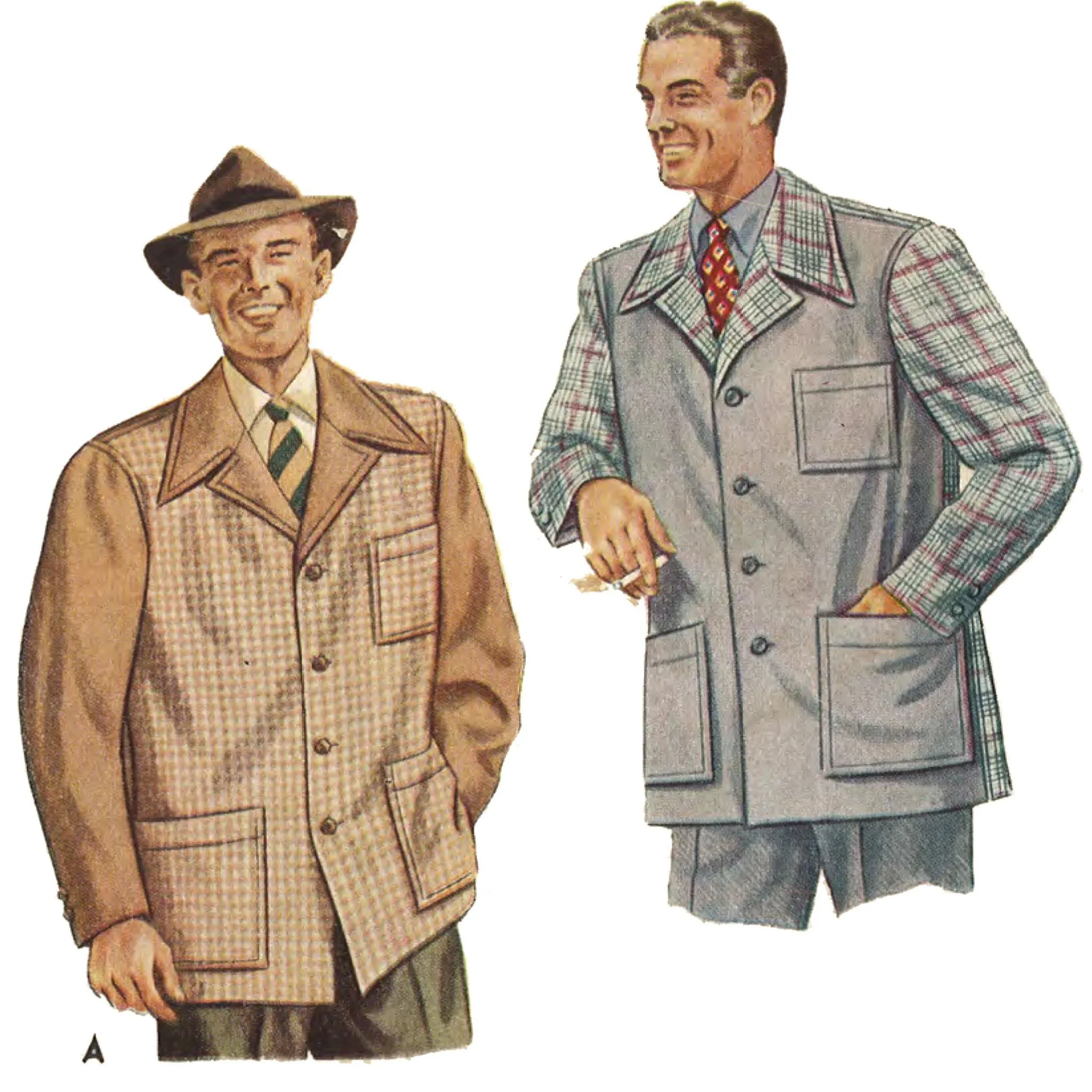 1940s Pattern, Men's Sports Jacket - Multi-sizes