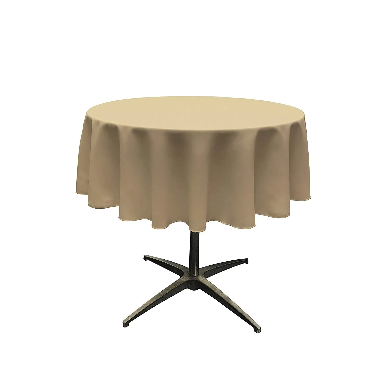 51" ROUND POLYESTER POPLIN TABLECLOTH