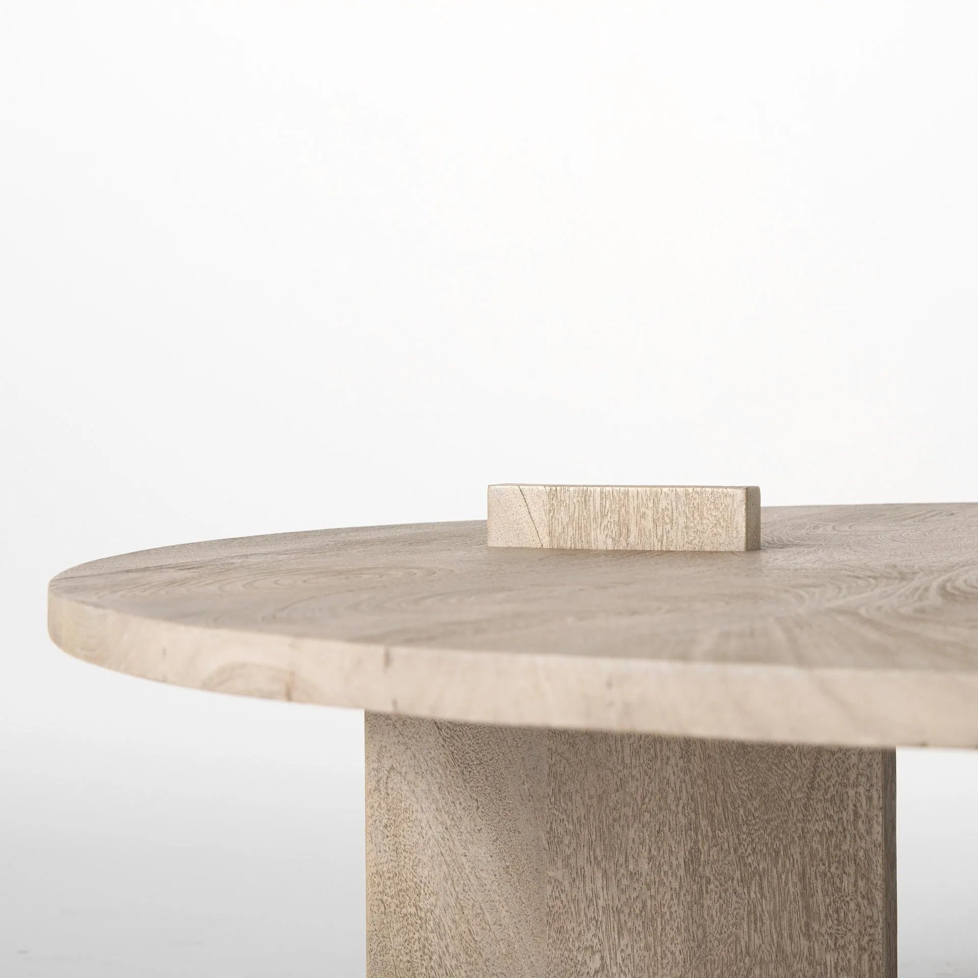Aida Contemporary Coffee Table - Unique Mango Wood Design with Sturdy Legs for Modern Living Spaces