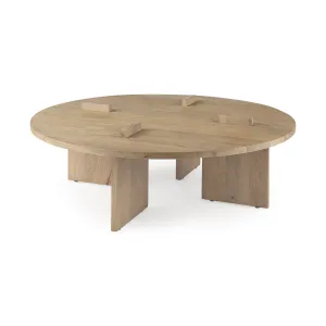 Aida Contemporary Coffee Table - Unique Mango Wood Design with Sturdy Legs for Modern Living Spaces