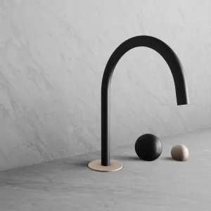 BARiL B35-8100-00L-KH-120 Wall-Mounted Lavatory Faucet Spout With Deck Mounted Handles