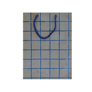 Blue Glitter Grid Gift Bag ( Case of 24 )