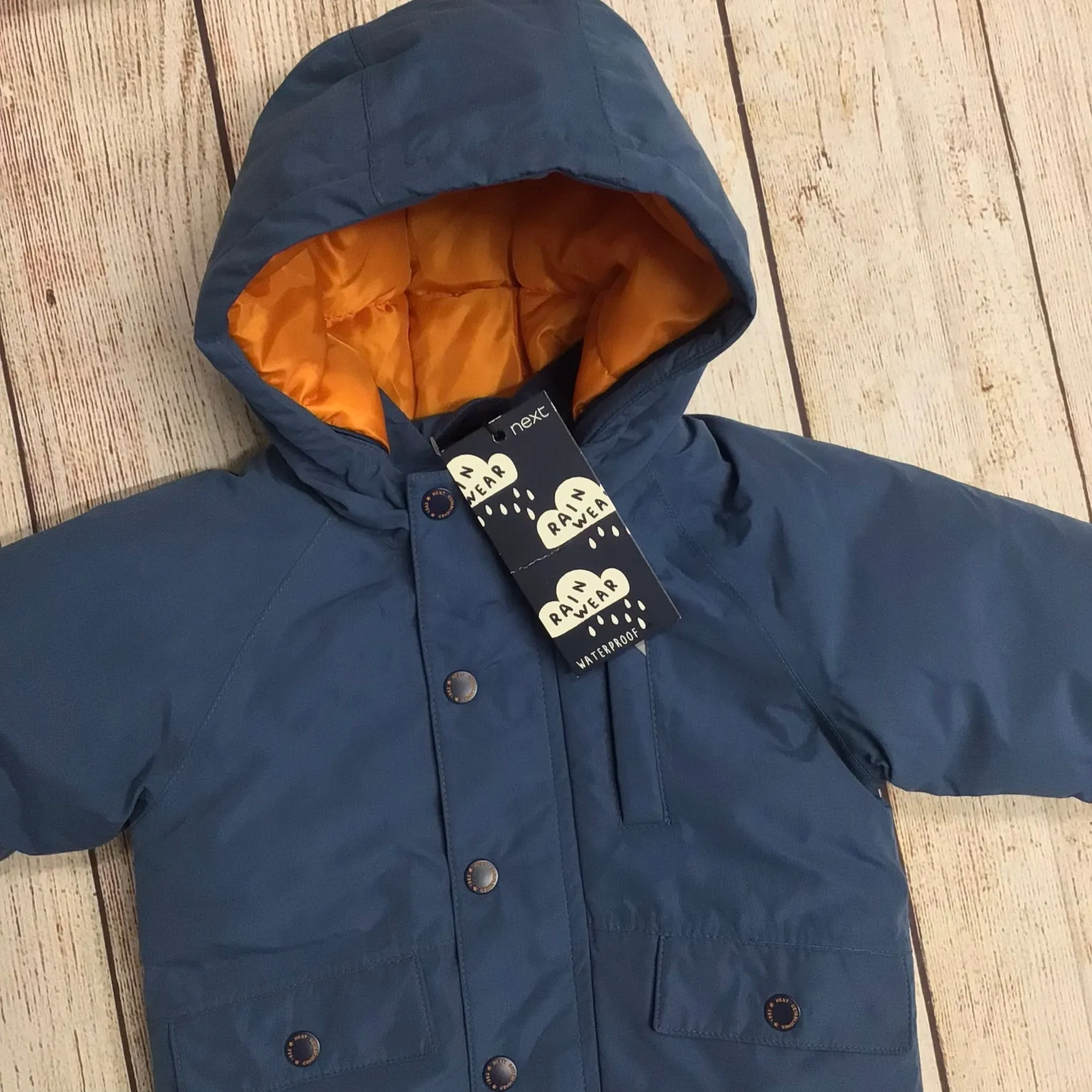 BNWT Next Blue Waterproof Jacket Age 9-12mths