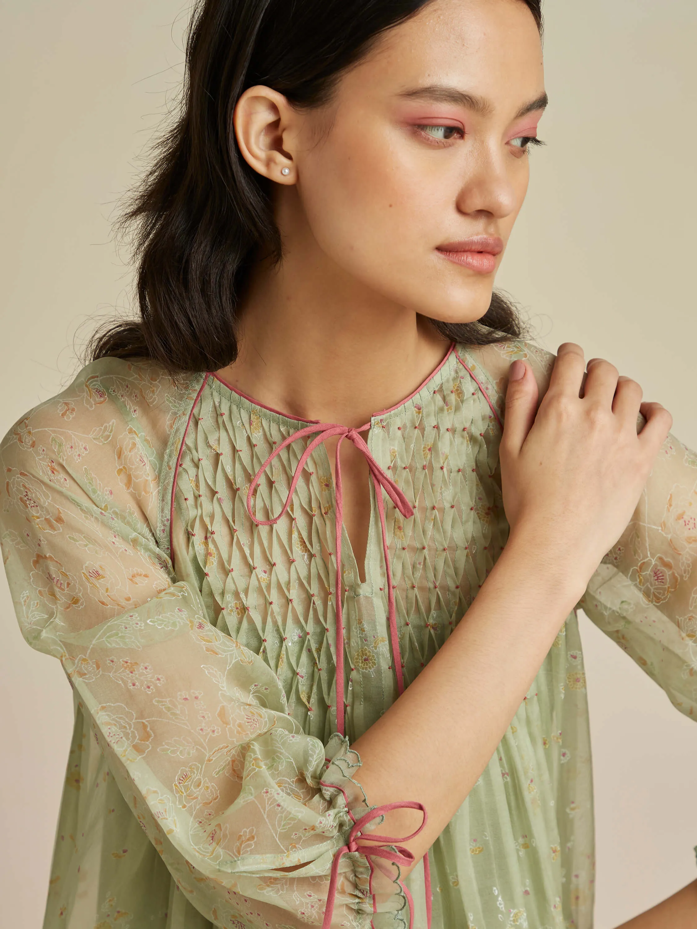 Calla Flounce Organza Dress
