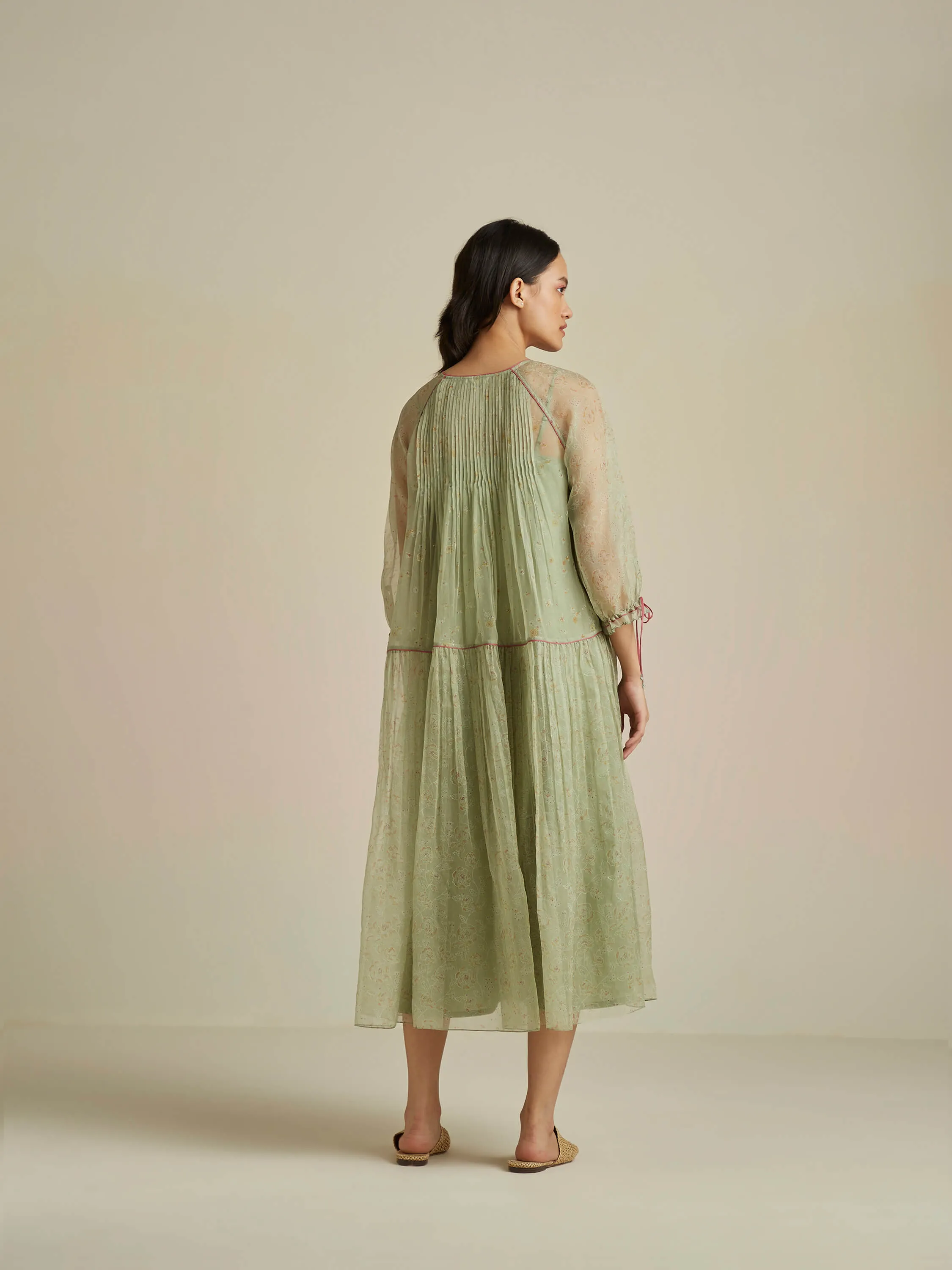 Calla Flounce Organza Dress