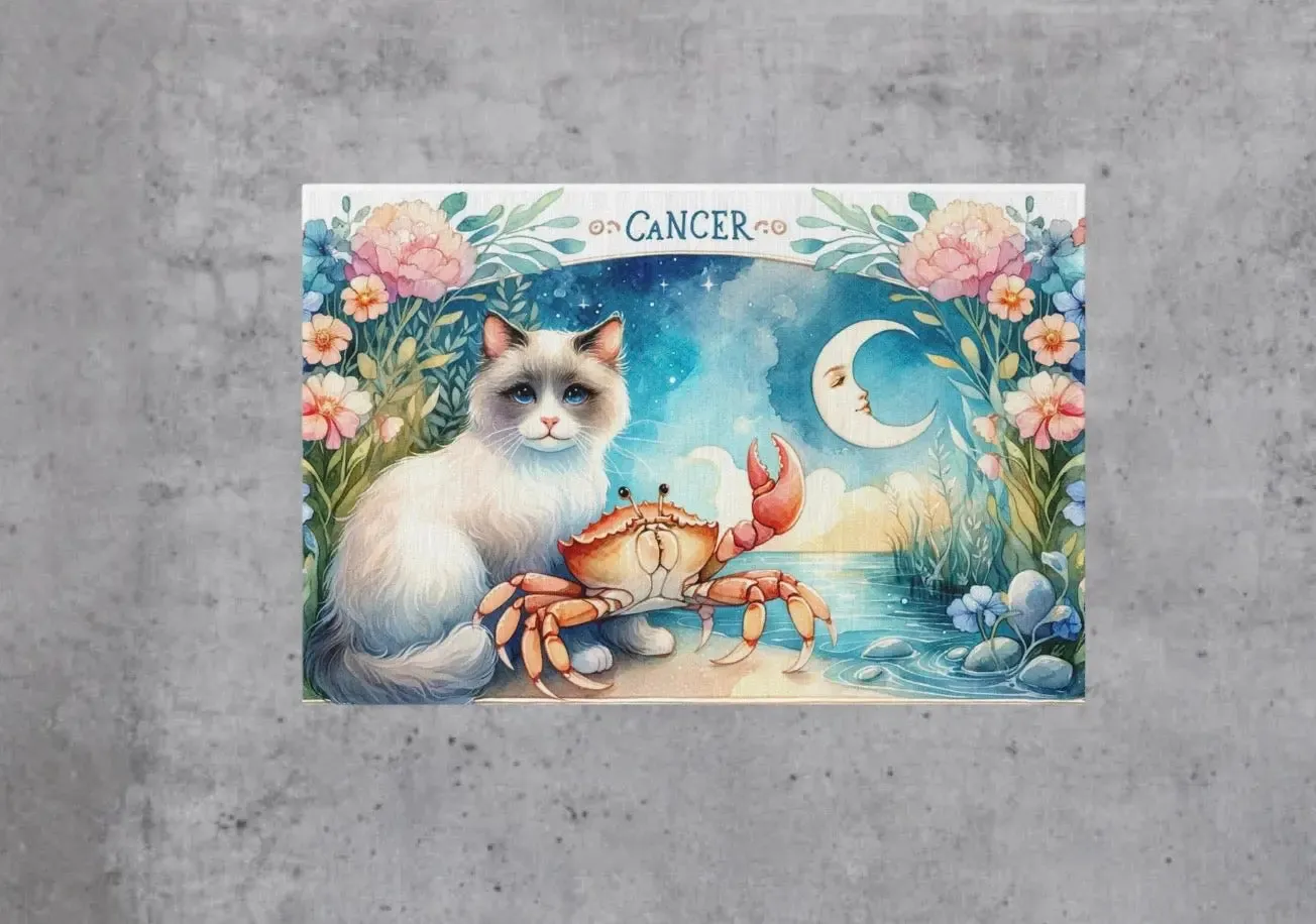 Cancer Zodiac - Cat Lover - Indoor/Outdoor Rug