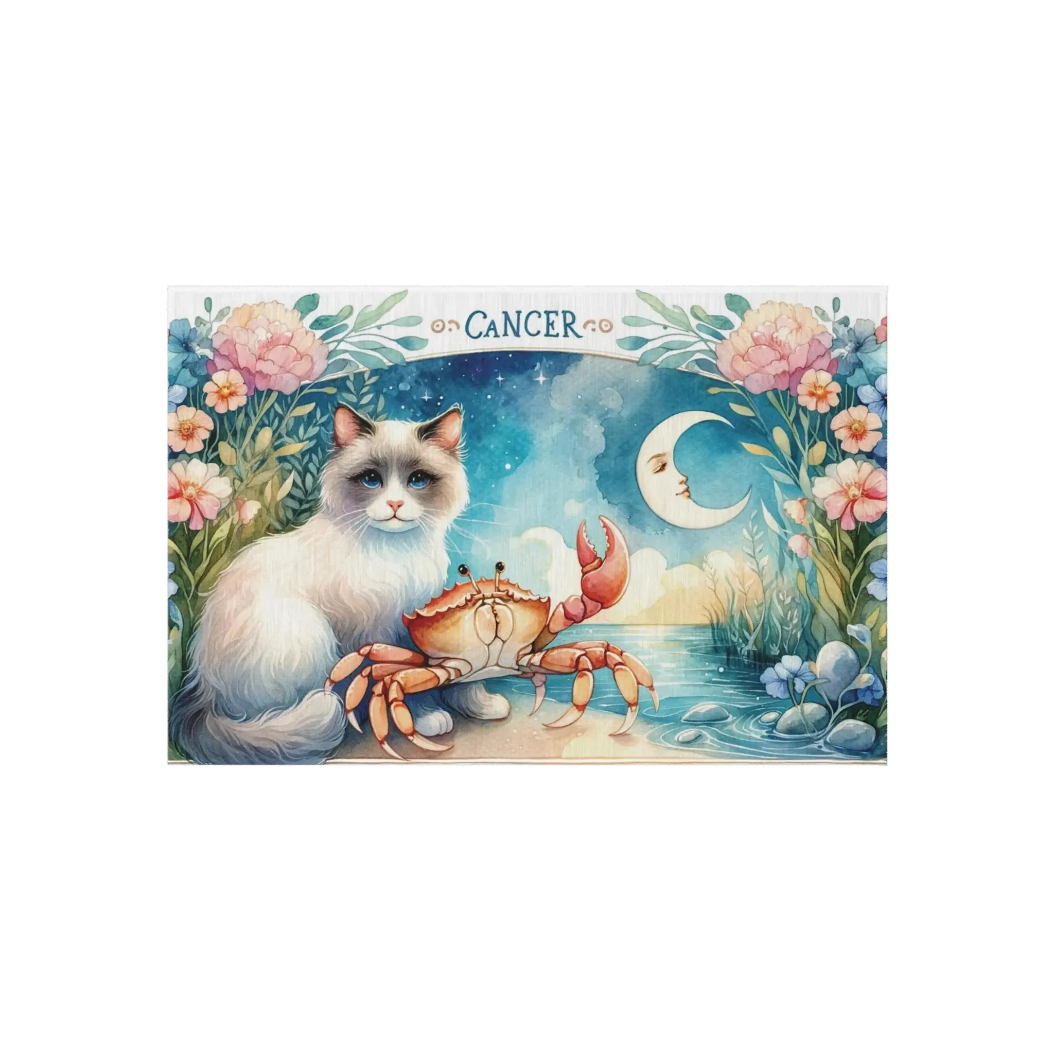 Cancer Zodiac - Cat Lover - Indoor/Outdoor Rug