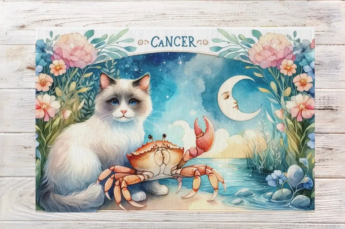 Cancer Zodiac - Cat Lover - Indoor/Outdoor Rug