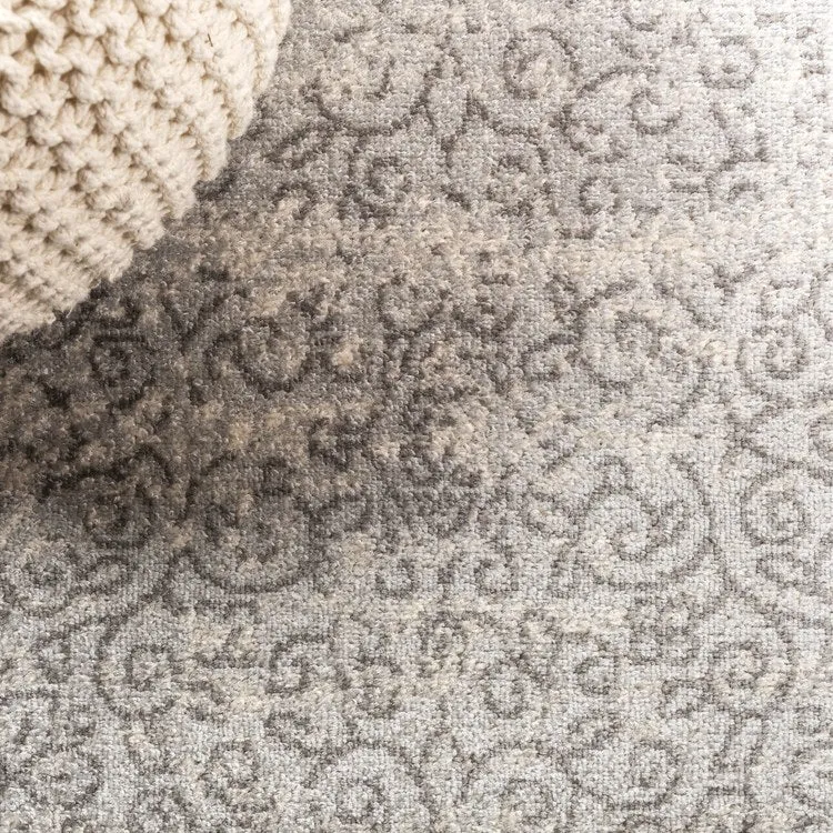 Ferro Filigree Modern 90"L x 63"W Area Rug - Gray/Dark Gray