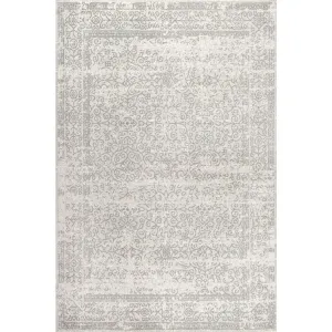 Ferro Filigree Modern 90"L x 63"W Area Rug - Gray/Dark Gray