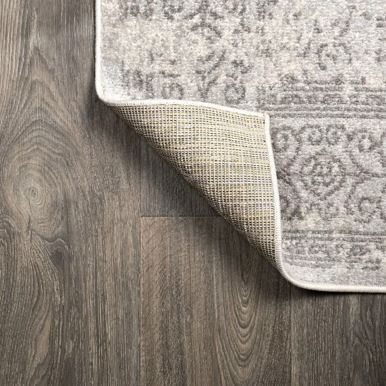 Ferro Filigree Modern 90"L x 63"W Area Rug - Gray/Dark Gray