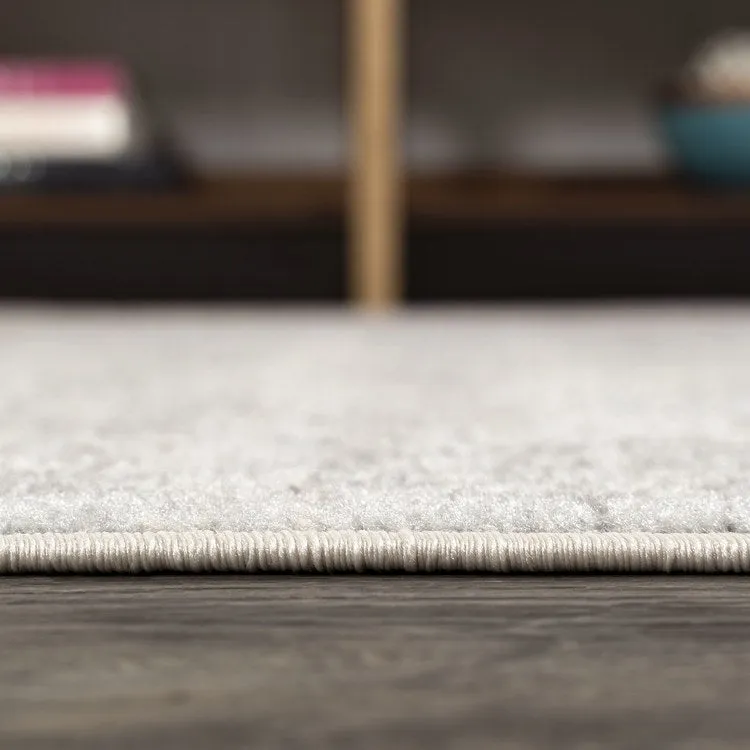 Ferro Filigree Modern 90"L x 63"W Area Rug - Gray/Dark Gray
