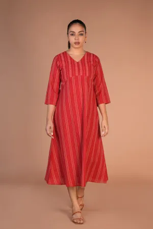 Fiesty Red cotton Kurti