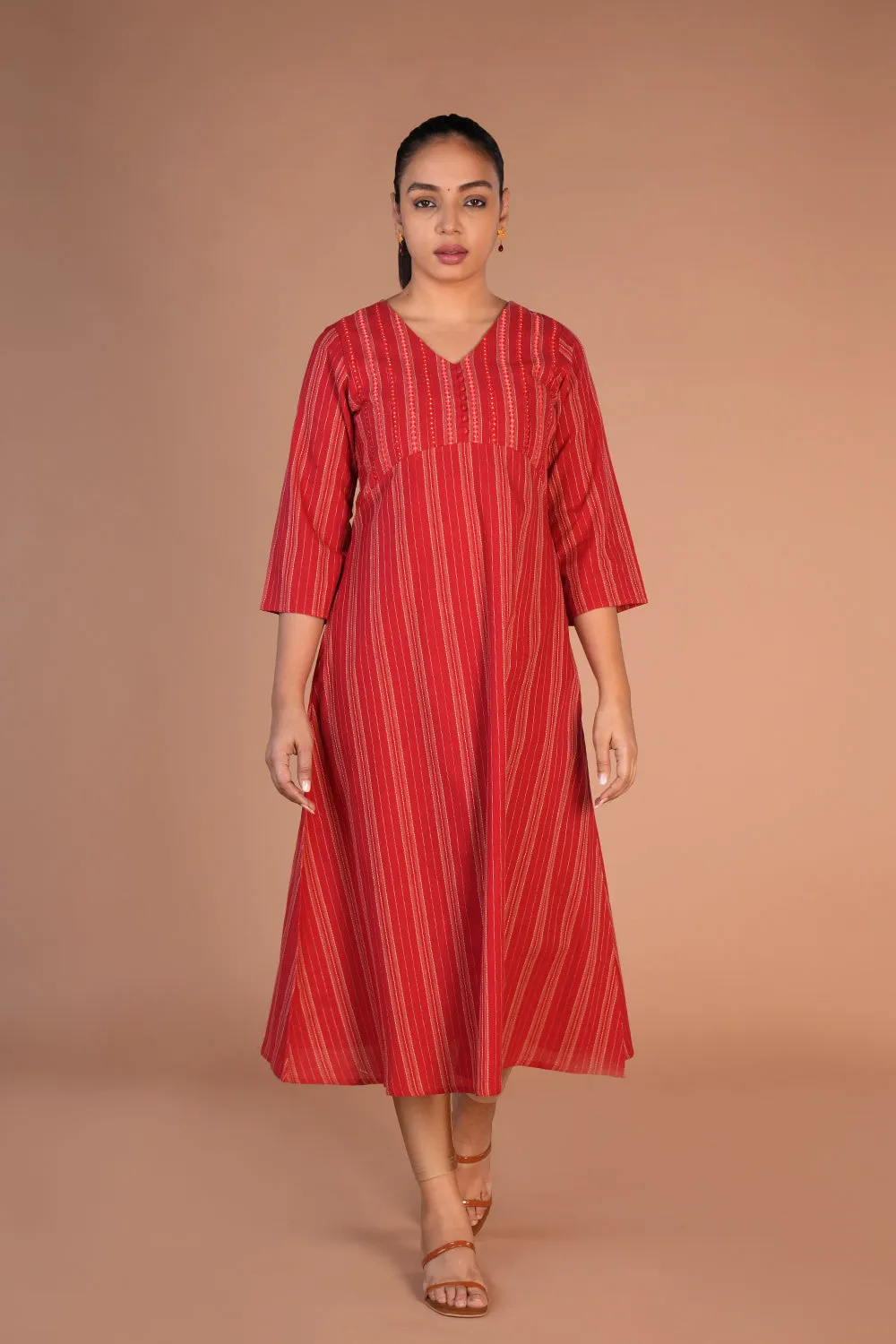 Fiesty Red cotton Kurti