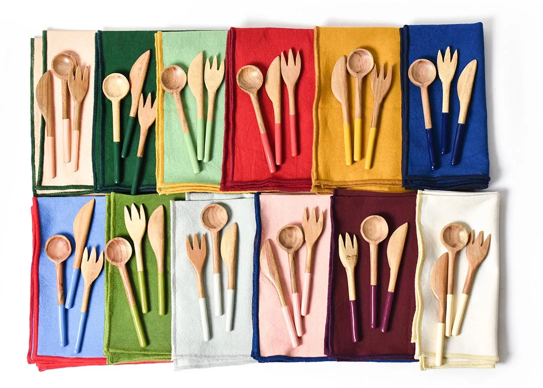 Fundamental Red Wood Appetizer Fork
