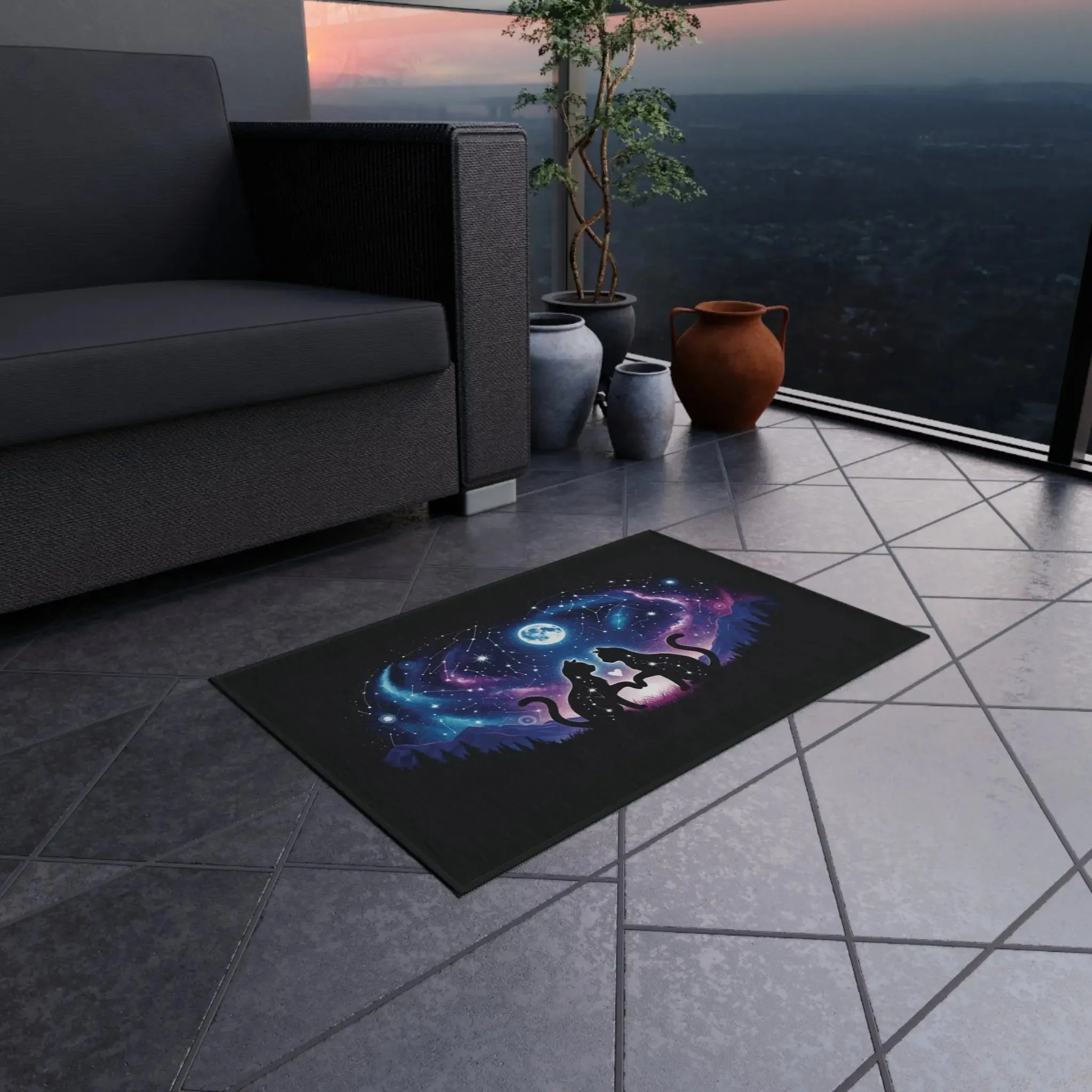 Galaxy Cat Lovers - Indoor/Outdoor Rug