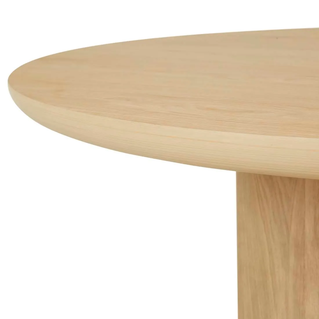 GlobeWest Seb Round Dining Table, Oak