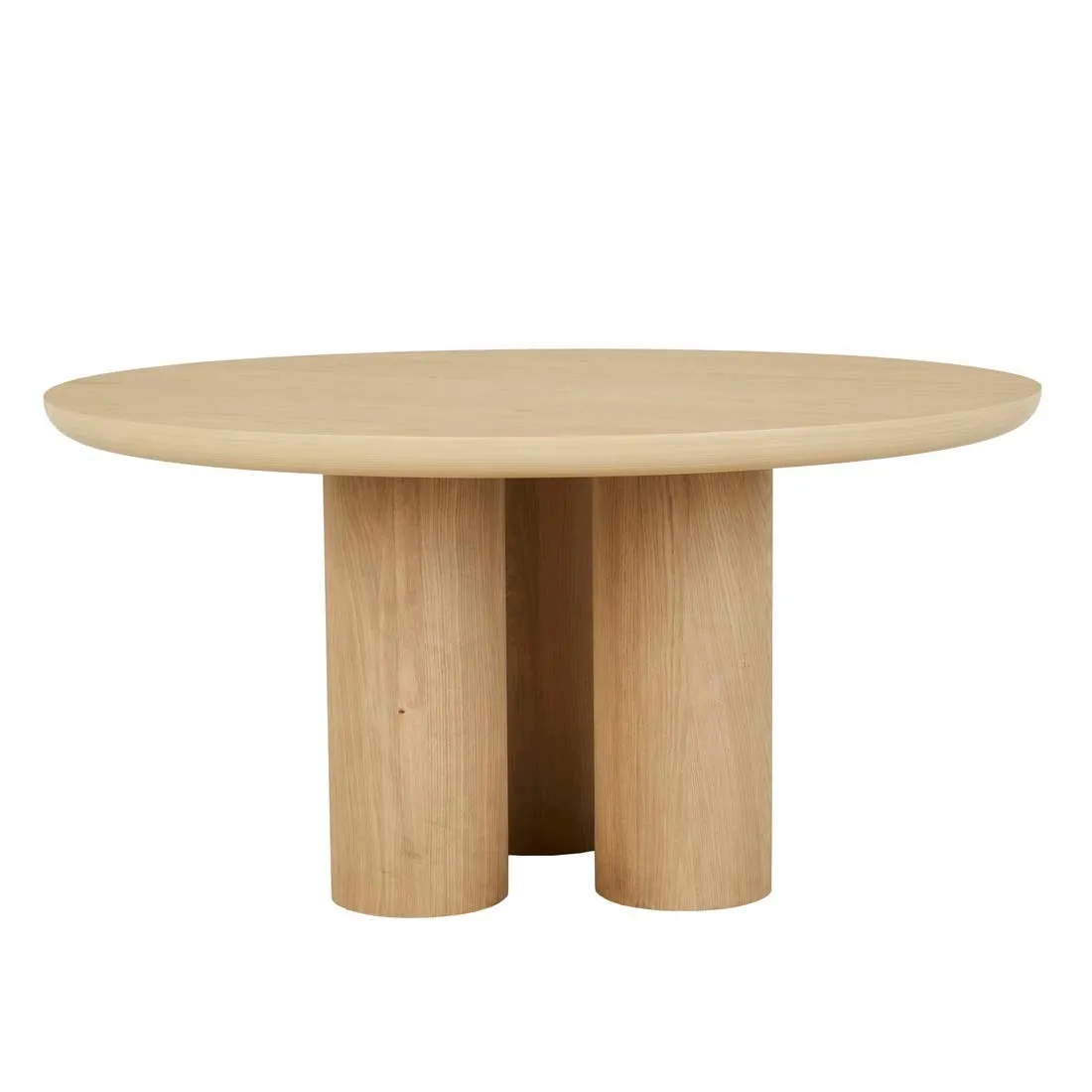 GlobeWest Seb Round Dining Table, Oak