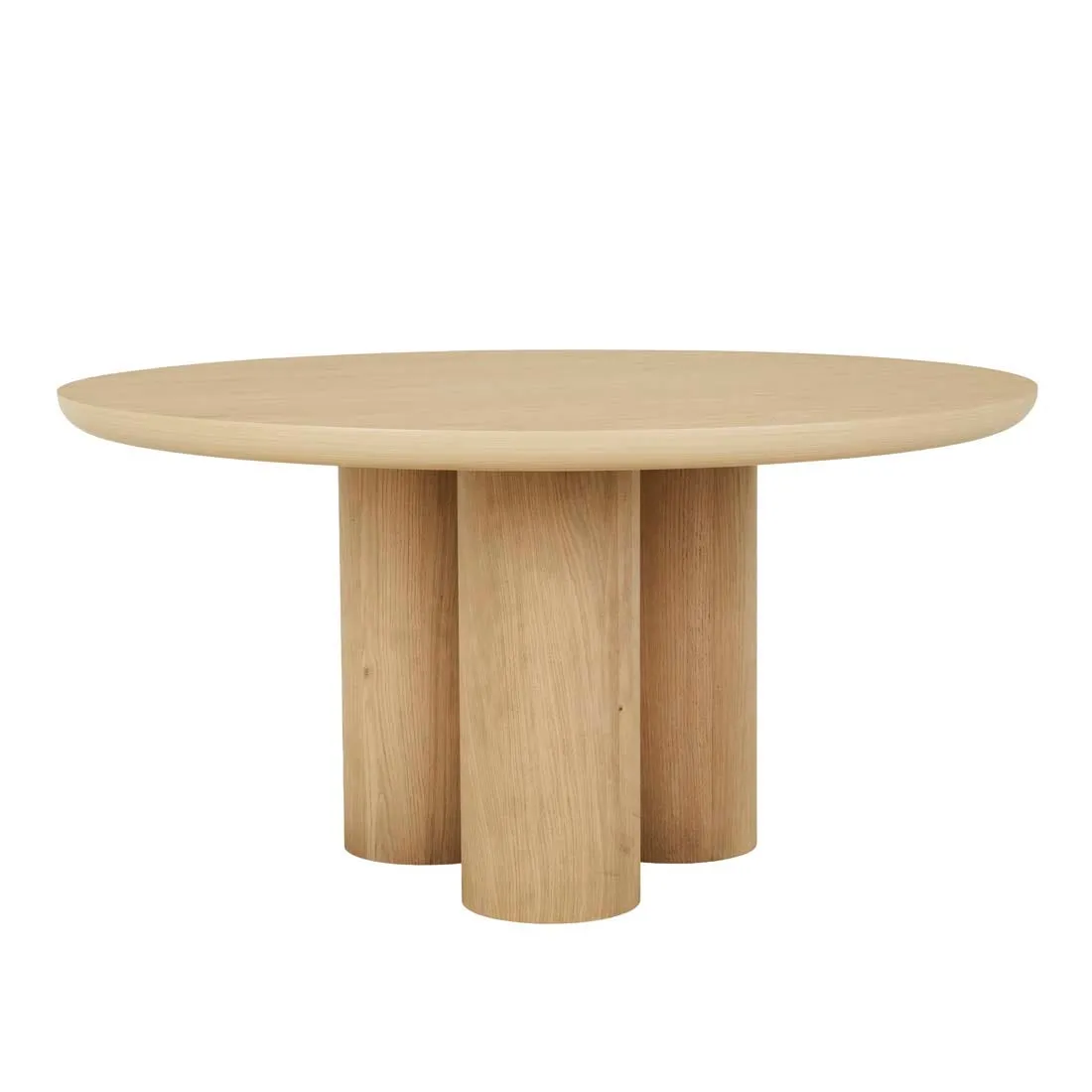 GlobeWest Seb Round Dining Table, Oak