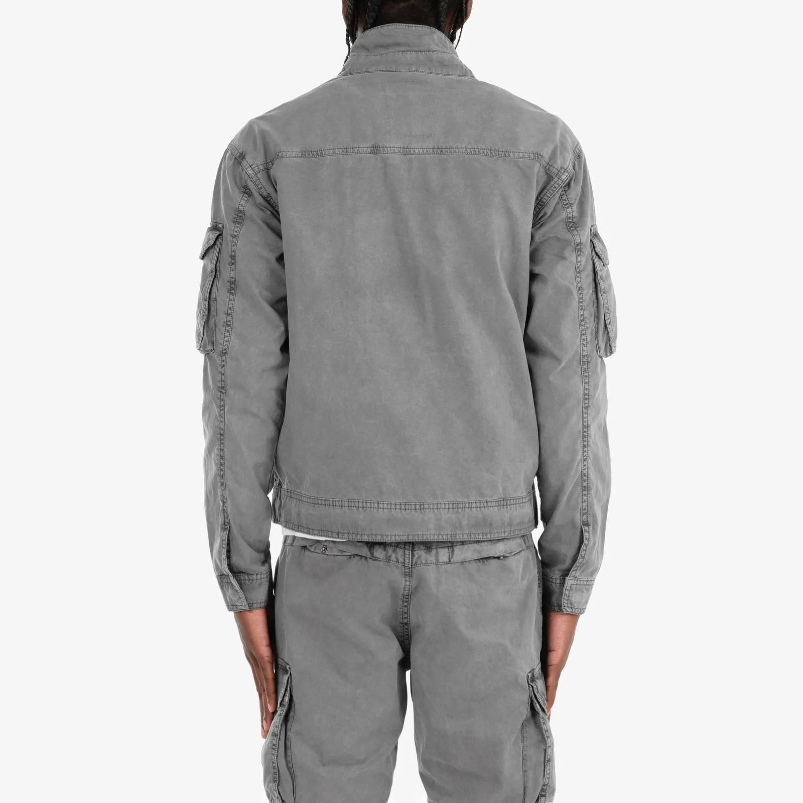 GRAY CARGO JACKET