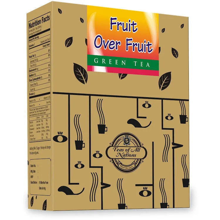 Green Tea - Fruit Over Fruit  - Strawberry Banana Taste - Pack of 2