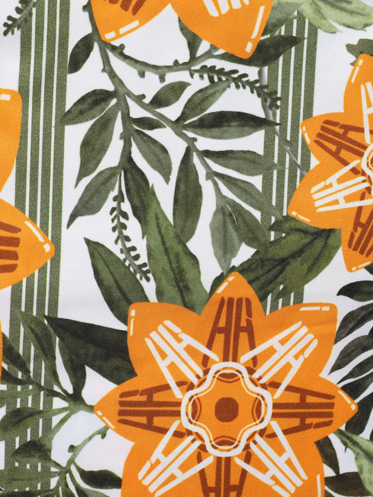 Hapnix® - The Orange Floral Men's 7" Swim Trunks