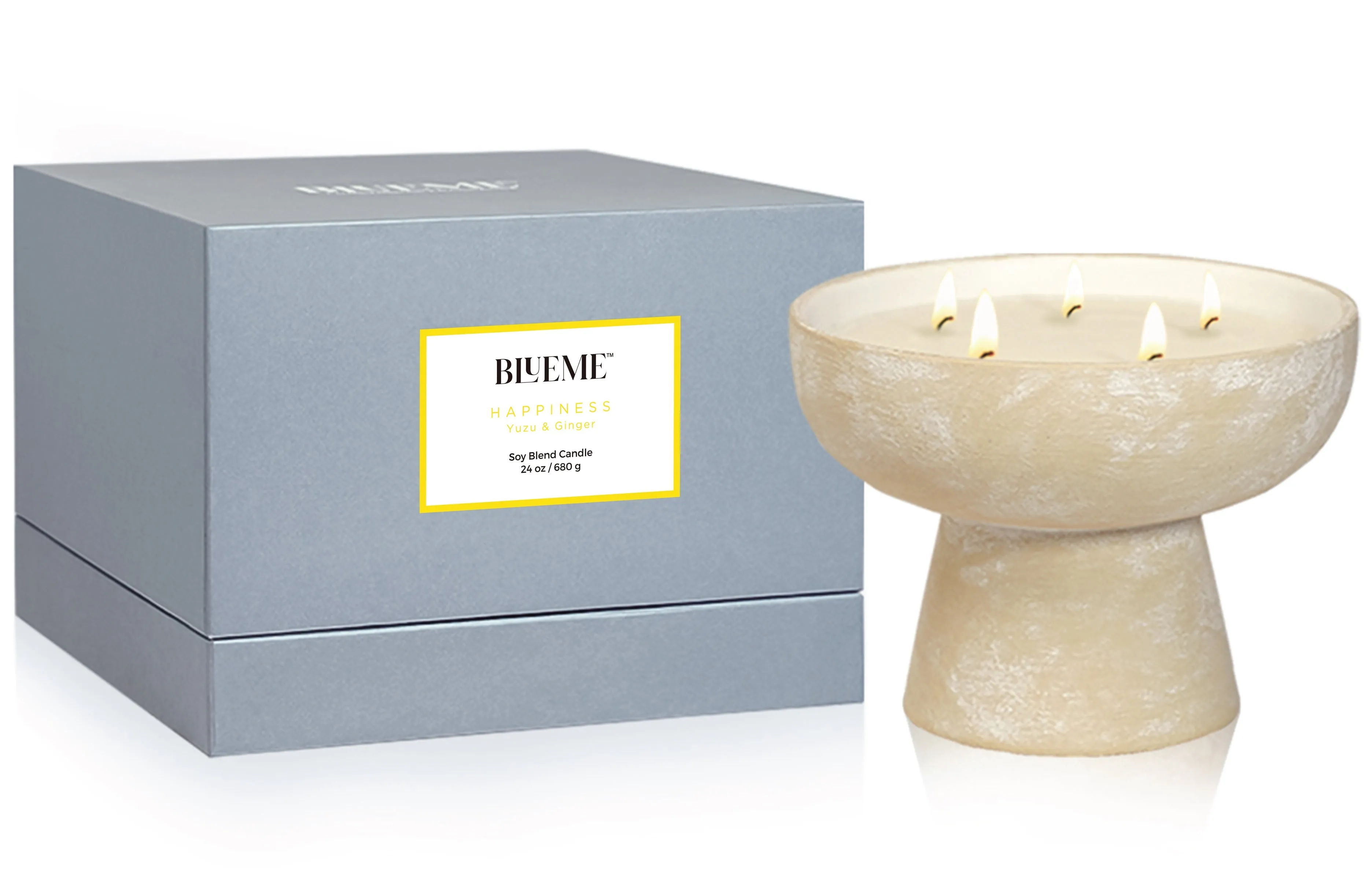 Happiness - Ceramic Refillable Candle - Yuzu & Ginger