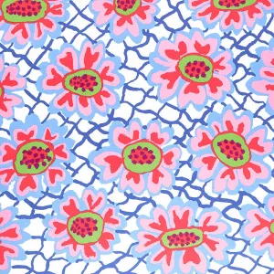 Kaffe Fassett Collective - February 2023 - Flower Net White 108" Wide Backing