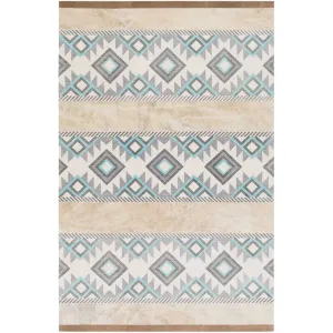 Lasso Light Gray/Teal/Gray Area Rug