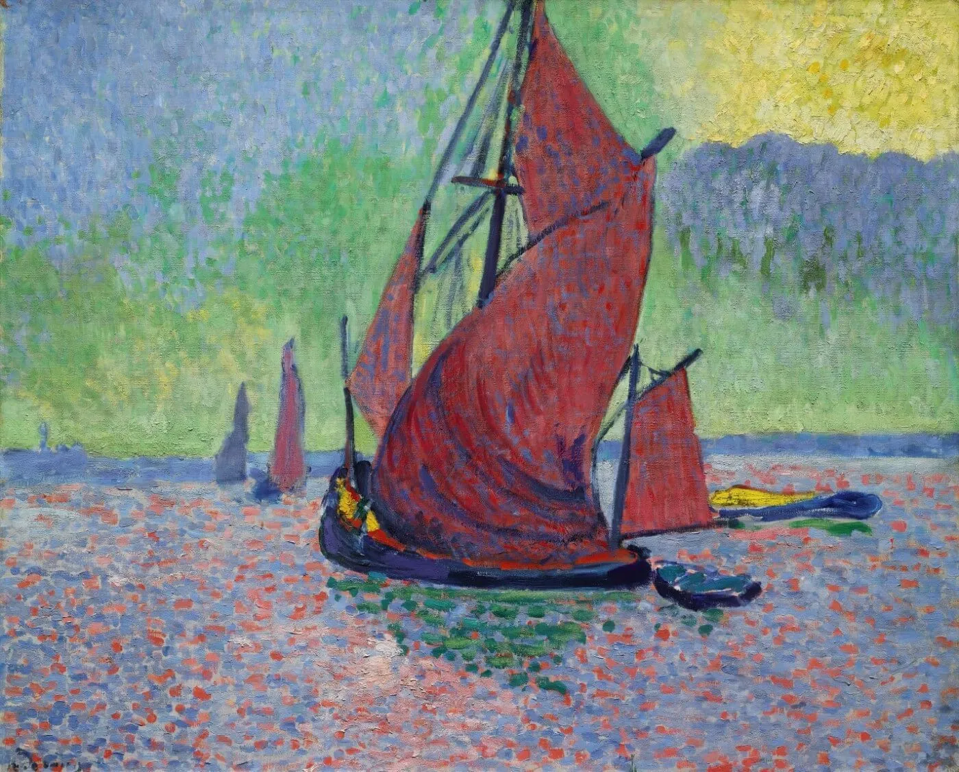Les Voiles rouges - The Red Sails - Canvas Prints