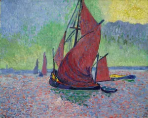 Les Voiles rouges - The Red Sails - Canvas Prints