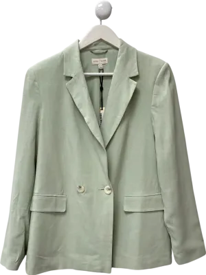 love and roses Sage Green Linen Relaxed Blazer UK 10