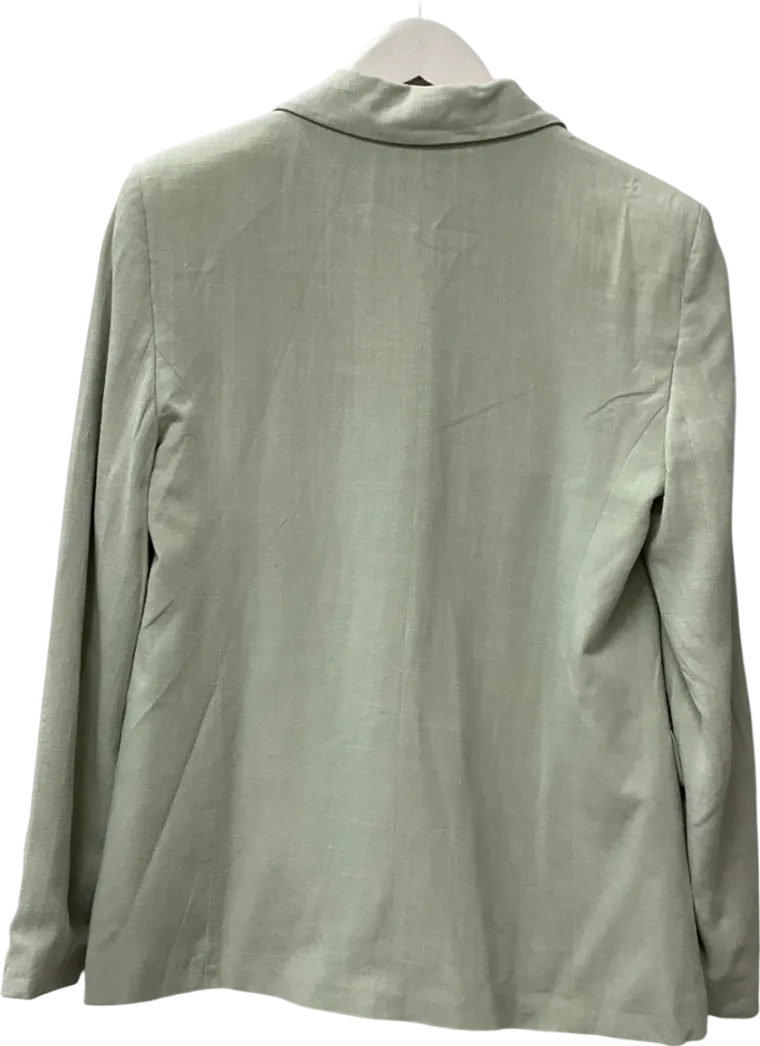 love and roses Sage Green Linen Relaxed Blazer UK 10