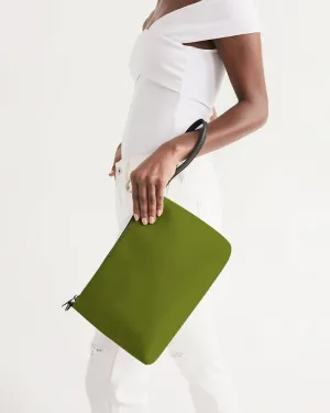Medium Dark Yellow Warm Green Zip Pouch | Medium Dark Pure Yellow Warm Green | C25M0Y100K60
