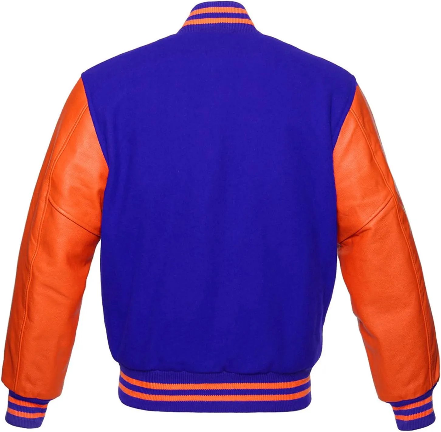 Mens Black Leather Letterman Varsity Collage Baseball Jacket - High School Jacket