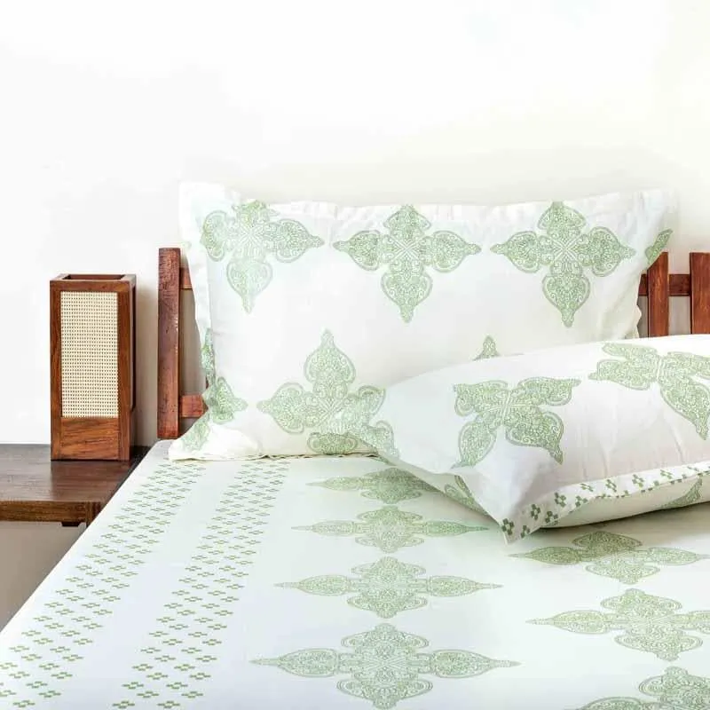 Metrix Bliss Bedsheet - Green