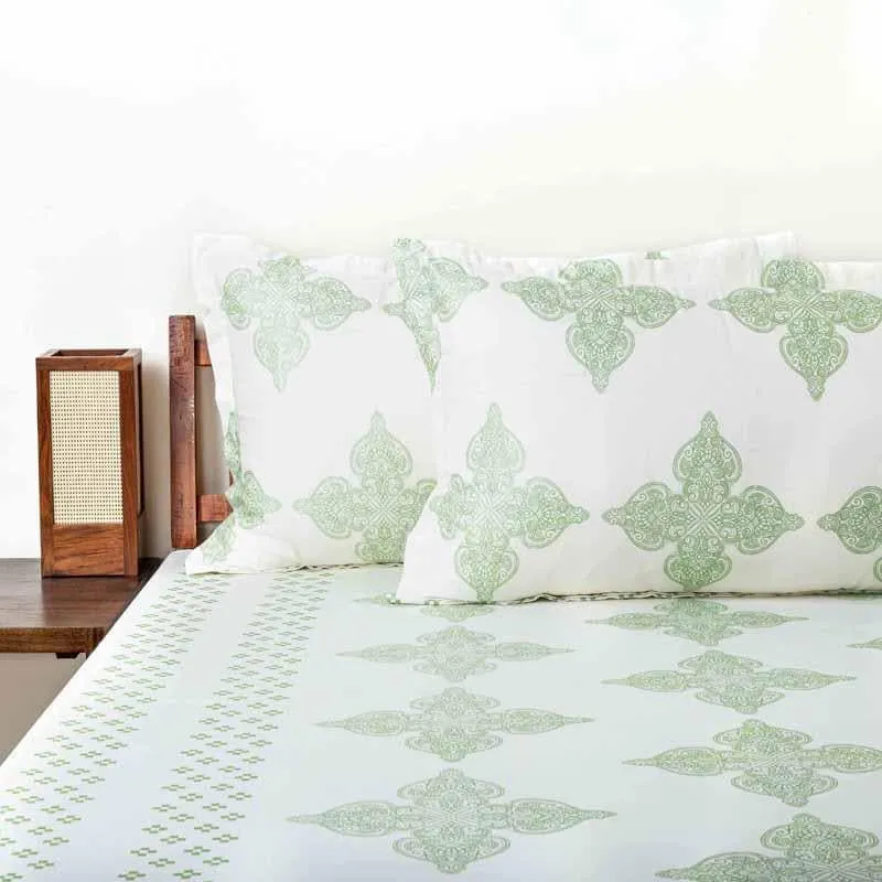 Metrix Bliss Bedsheet - Green