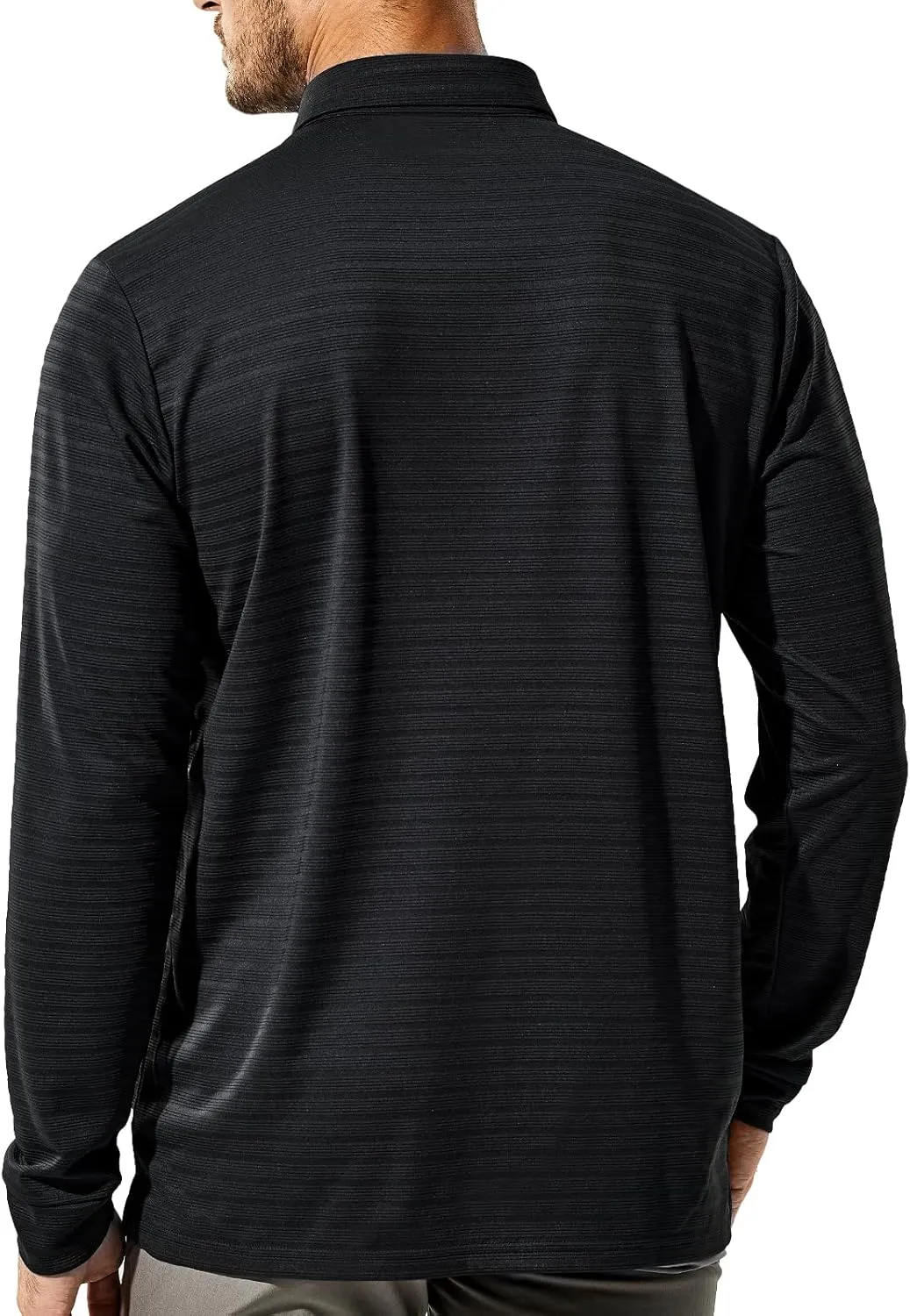 MIER Men's Quick Dry Polo Golf Shirts - Short & Long Sleeve Polyester Casual Lightweight Soft Collared Shirts