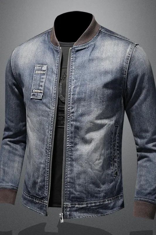 New Autumn Winter Men Wool Warm Denim Jacket Mens  Streetwear Thick Coats Male Fashion