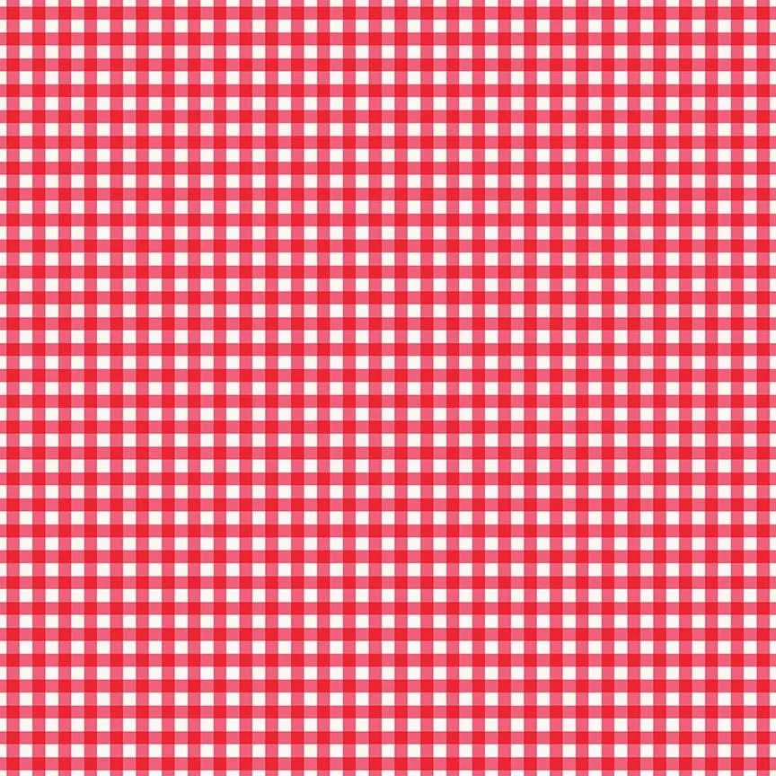 Picnic Florals - Gingham Red