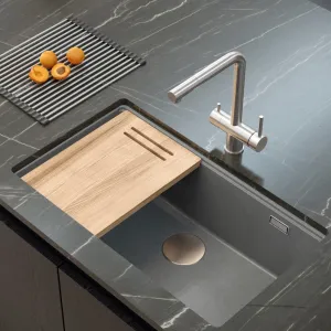 Quadron Logan 110 Silver Stone, topmount or undermount sink
