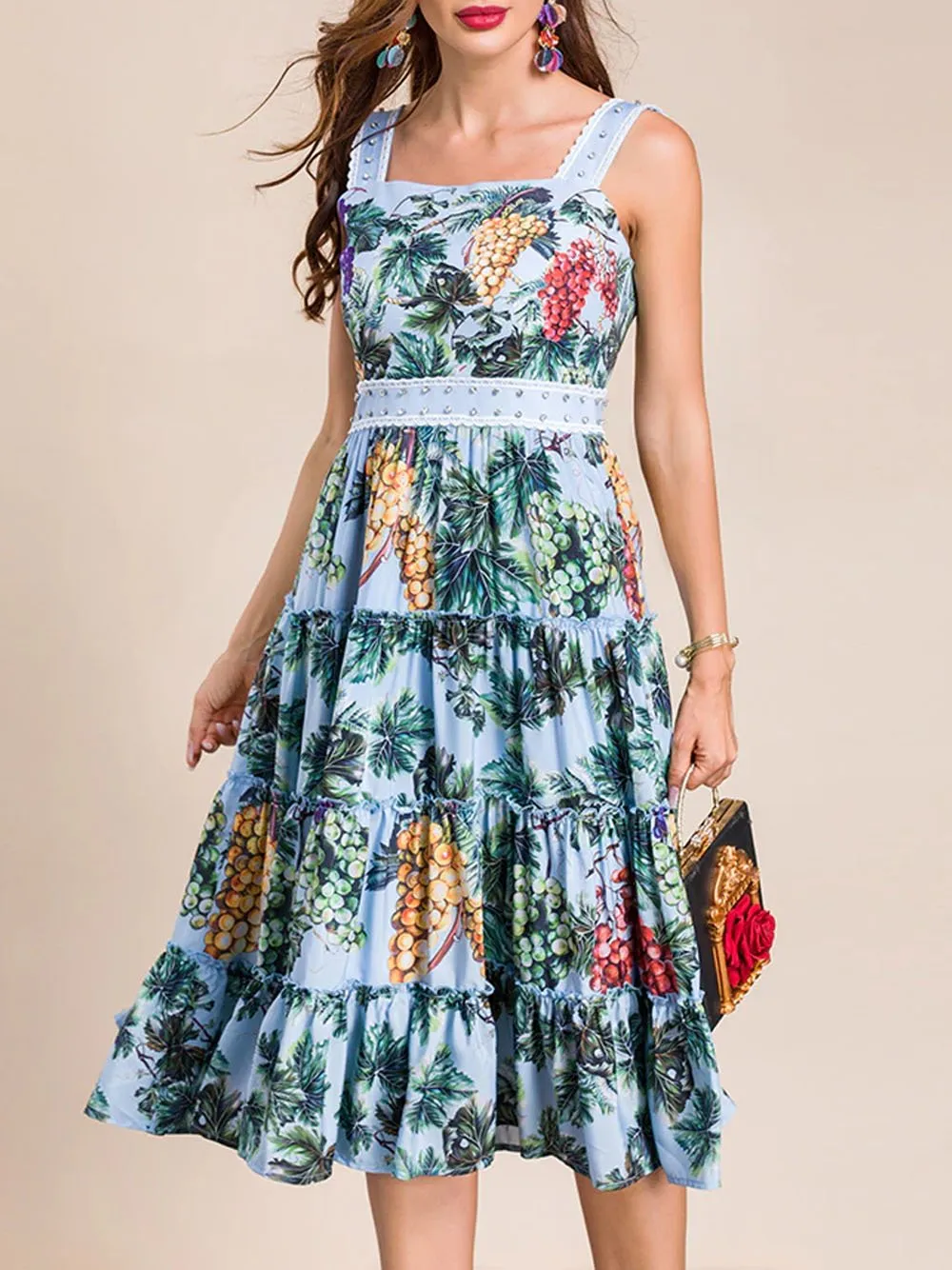 ROCKIA Floral Midi Dress