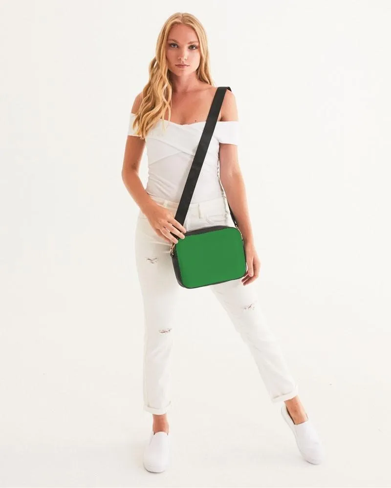Shaded Green Crossbody Bag | C75M0Y100K30
