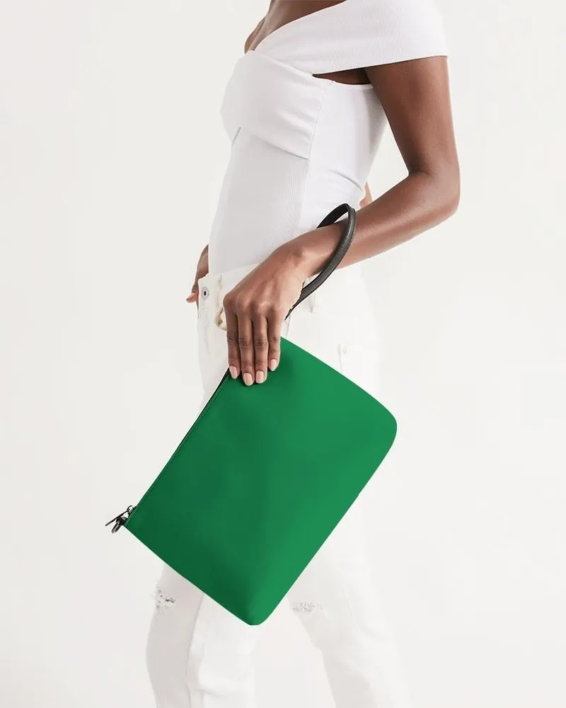 Shaded Green Zip Pouch | C100M0Y100K30
