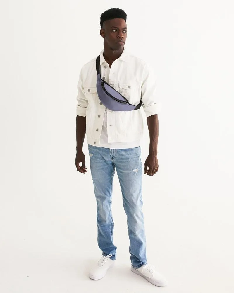 Shaded Pale Pastel Blue Gray Belt Bag | C30M30Y0K30