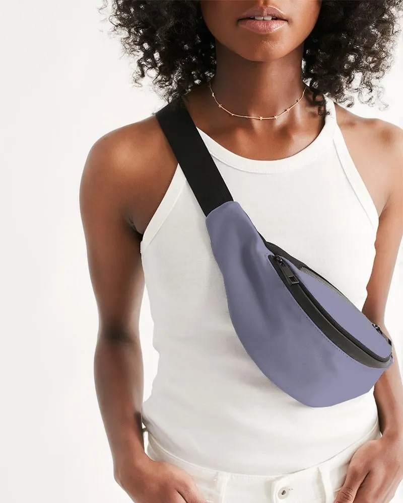 Shaded Pale Pastel Blue Gray Belt Bag | C30M30Y0K30