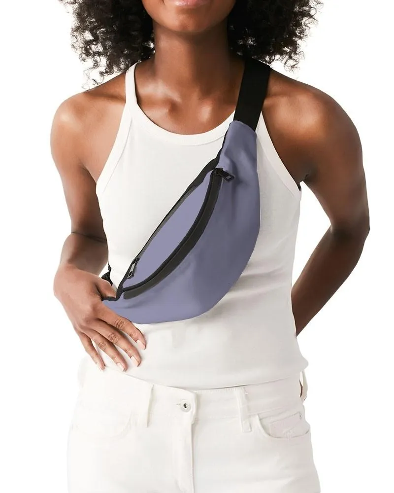 Shaded Pale Pastel Blue Gray Belt Bag | C30M30Y0K30