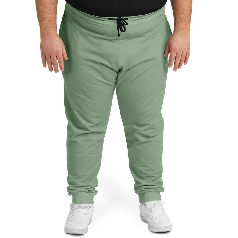 Shaded Pale Pastel Green Gray Joggers | Unisex | with PLUS sizes | C22M0Y30K30