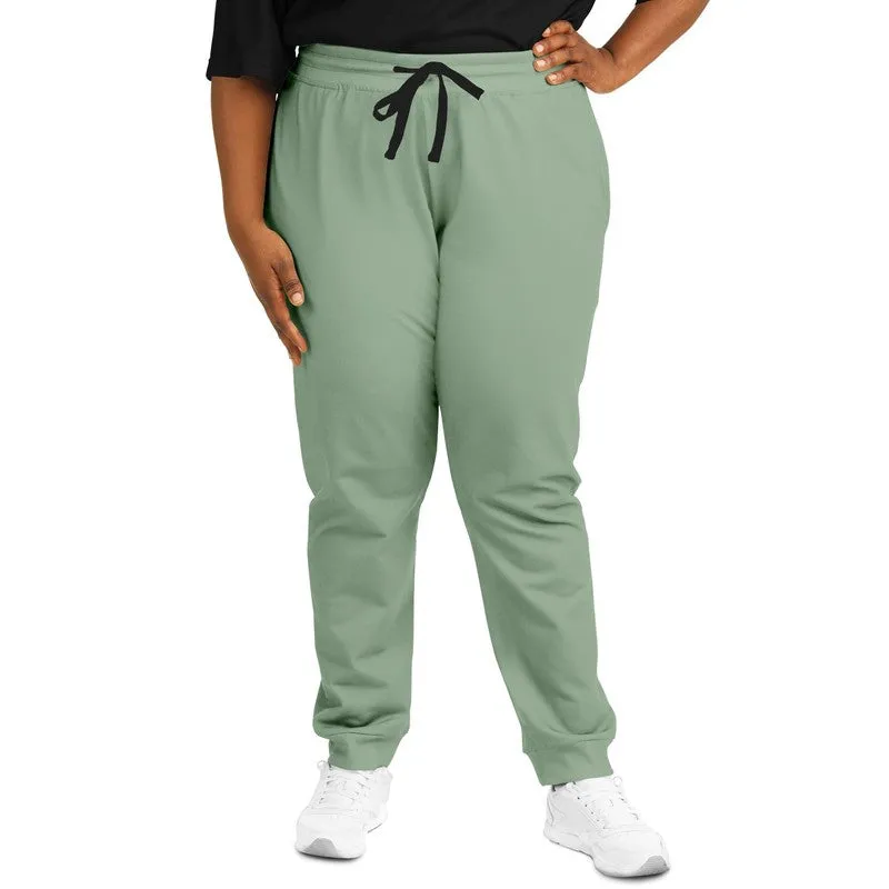 Shaded Pale Pastel Green Gray Joggers | Unisex | with PLUS sizes | C22M0Y30K30