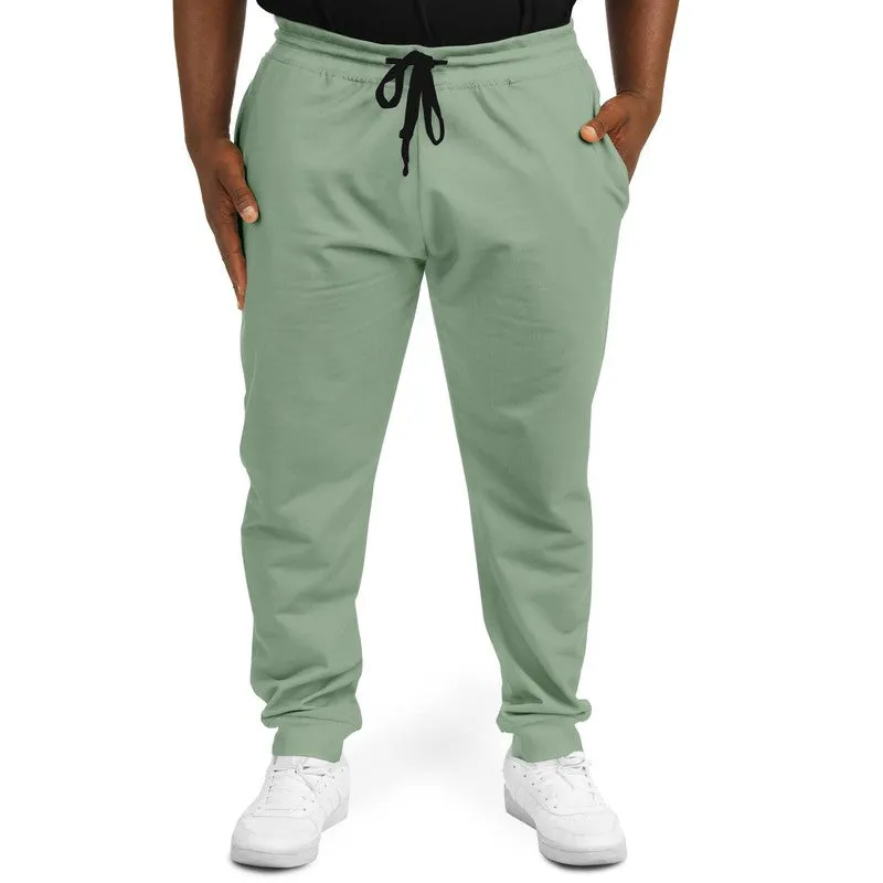 Shaded Pale Pastel Green Gray Joggers | Unisex | with PLUS sizes | C22M0Y30K30